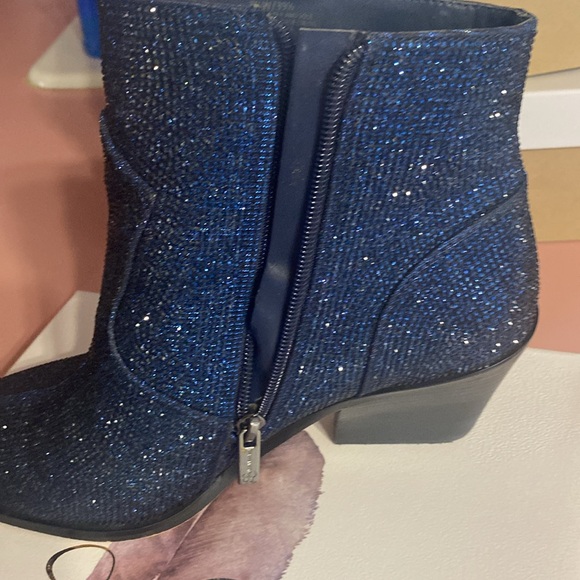 Jessica Simpson navy glitter ankle boots - Picture 3 of 5